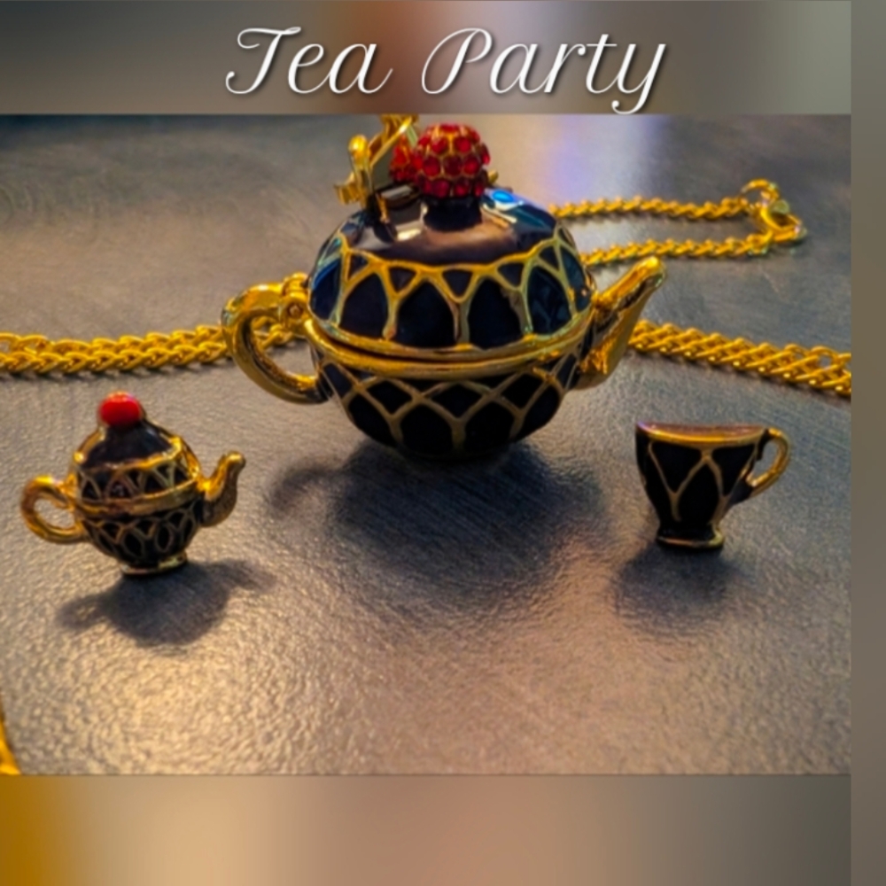 🆕Tea Party Necklace & Earring Set